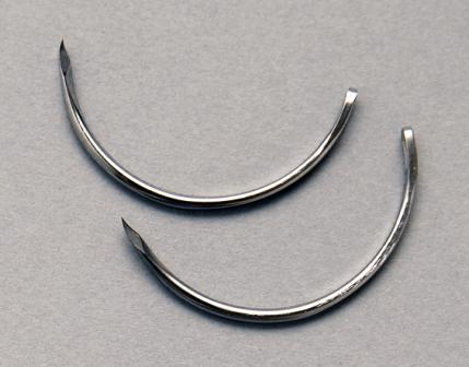 Trocar Point Suture Needle Richard-Allan® 1.102 Inch Length Mayo Catgut Type Size 5 Needle Single Use