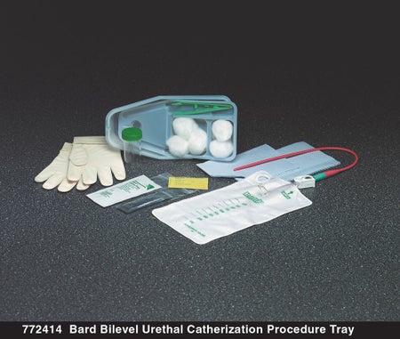 Intermittent Catheter Tray Bard® Urethral 14 Fr. Without Balloon Plastic