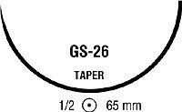 Nonabsorbable Suture with Needle Surgipro™ Polypropylene GS -26 1/2 Circle Taper Point Needle Size 1-0 Monofilament