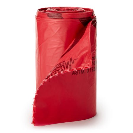 Biohazard Waste Bag McKesson Biohazard Symbol / Infectious Waste 10 to 15 gal. Red 24 X 32 Inch
