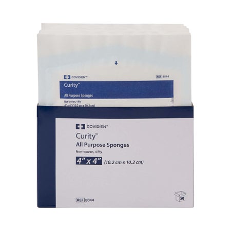 Nonwoven Sponge Curity™ 4 X 4 Inch 4-Ply Sterile 2 per Pack