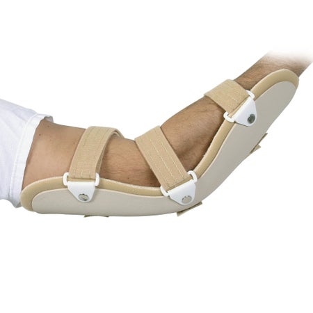 Elbow Immobilizer QualCraft™ Small / Medium Contact Closure Beige
