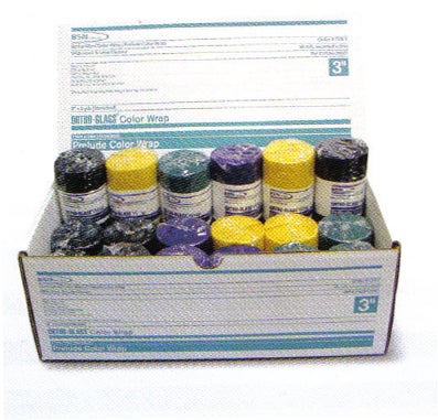 Elastic Bandage ORTHO-GLASS® Wraps 3 Inch X 5 Yard Hook and Loop Closure Assorted Colors NonSterile Standard Compression