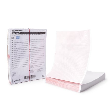 Recording Chart Paper Vital Signs® Z-Fold Red Grid