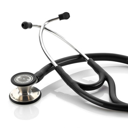Cardiology Stethoscope Adscope® 601 Black 1-Tube 19 Inch Tube Convertible Chestpiece