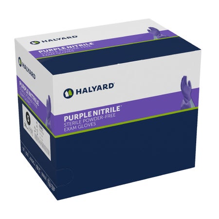 Exam Glove Purple Nitrile® Small 50 Pairs per Box Sterile Pair Nitrile Standard Cuff Length Textured Fingertips Purple Not Rated