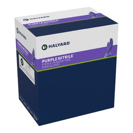 Exam Glove Purple Nitrile® Small Sterile Single Nitrile Standard Cuff Length Textured Fingertips Purple Not Rated