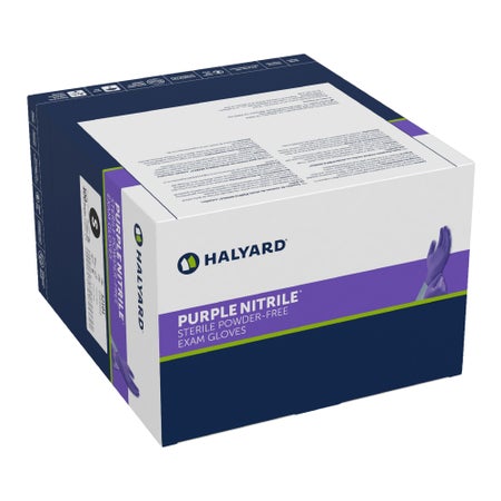 Exam Glove Purple Nitrile® Small Sterile Single Nitrile Standard Cuff Length Textured Fingertips Purple Not Rated