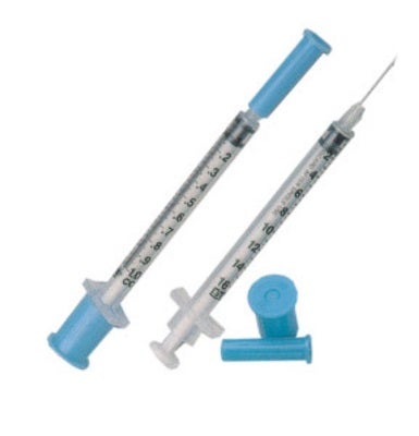 Standard Tuberculin Syringe with Needle ExelInt® 1 mL 1/2 Inch 26 Gauge NonSafety Regular Wall