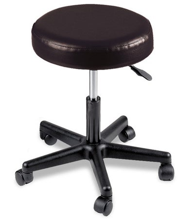 Therapy Stool Without Backrest Pneumatic Height Adjustment 5 Casters Black