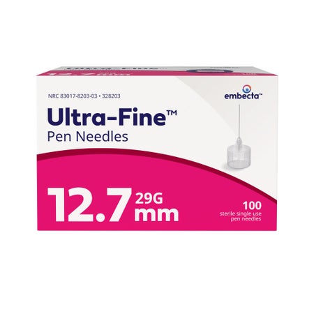 Standard Insulin Pen Needle Ultra-Fine III™ 29 Gauge 12.7 mm Length NonSafety