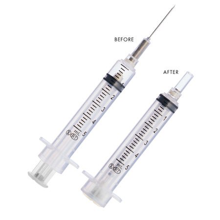 Safety Hypodermic Syringe with Needle VanishPoint® 5 mL 1 Inch 22 Gauge Retractable Safety Needle Regular Wall