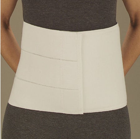 Abdominal Binder DeRoyal® Small / Medium Hook and Loop Closure 30 to 45 Inch Waist or Hip Circumference 9 Inch Height Adult