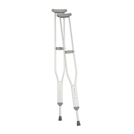 Underarm Crutches Carex® Adult 5 Foot 2 Inch to 5 Foot 10 Inch User Height Aluminum Frame 250 lbs. Weight Capacity