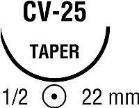 Nonabsorbable Suture with Needle Sofsilk™ Silk CV-25 1/2 Circle Taper Point Needle Size 3-0 Braided