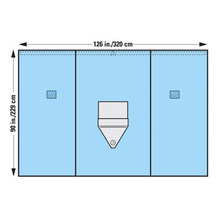 Orthopedic Drape Vertical Isolation Drape 90 W X 126 L Inch Sterile