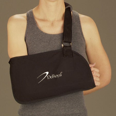 Arm Sling with Shoulder Pad DeRoyal® Premium O-Ring / Hook and Loop Strap Closure Small