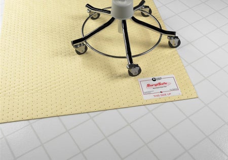 Absorbent Floor Mat SurgiSafe® Specialty 36 X 40 Inch Moderate Absorbency Yellow Recycled Material
