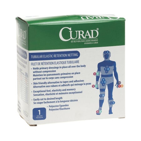 Elastic Net Retainer Dressing Curad® Tubular White Rayon / Polyester Knit Size 10 41 Inch X 25 Yard Large Chest / Back / Perineum NonSterile