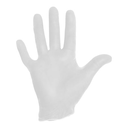 Exam Glove Halyard™ Large 100 per Box NonSterile Vinyl Standard Cuff Length Smooth White Not Rated