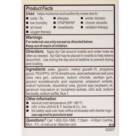 Saline Nasal Moisturizer Ayr® 0.5 oz.