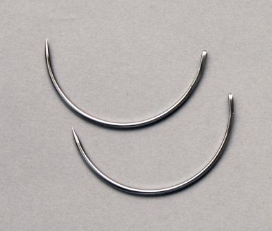Taper Point Suture Needle Richard-Allan® 1.535 Inch Length Mayo Catgut Type Size 3 Needle Single Use