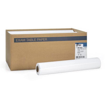 Table Paper Tidi® Everyday 18 Inch Width 125 Foot Length White Crepe