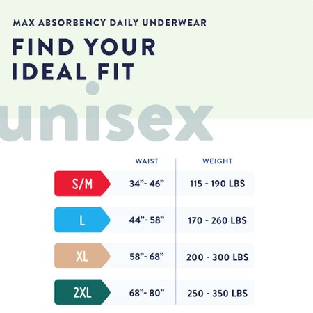 Absorbent Underwear Prevail® Daily Underwear Maximum Pull On with Tear Away Seams Adult Small / Medium Unisex Disposable Heavy Absorbency