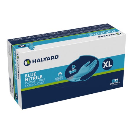Exam Glove Blue Nitrile® X-Large 90 per Box NonSterile Nitrile Standard Cuff Length Textured Fingertips Blue Not Rated