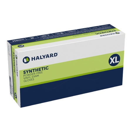 Exam Glove Halyard™ X-Large NonSterile Vinyl Standard Cuff Length Smooth Ivory Not Rated