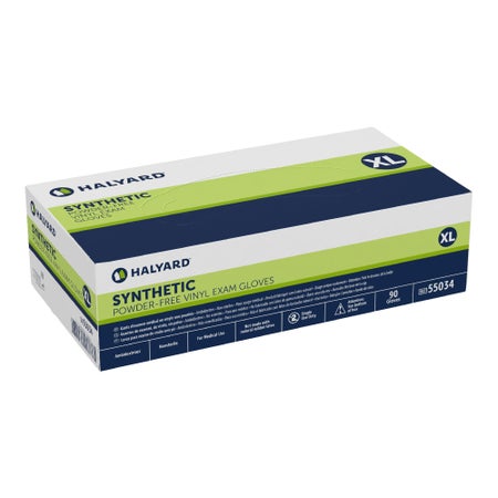 Exam Glove Halyard™ X-Large NonSterile Vinyl Standard Cuff Length Smooth Ivory Not Rated