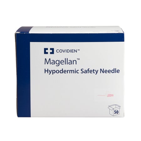 Safety Hypodermic Needle Magellan™ 1-1/2 Inch Length 18 Gauge Regular Wall Sliding Safety Needle
