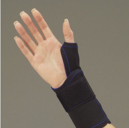 Thumb Splint Thermo-Form Small Hook and Loop Closure Left Hand Black