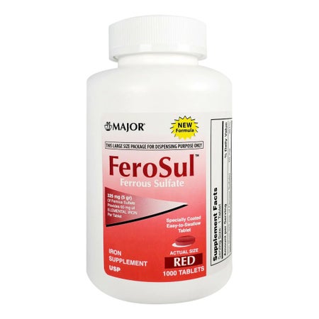 Mineral Supplement Iron 325 mg Strength Tablet 1,000 per Bottle