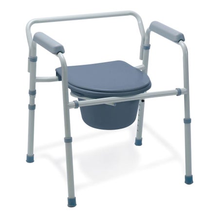 3-in-1 Commode Chair Guardian® Easy Care™ Fixed Arms Steel Frame Back Bar 19 Inch Seat Width 350 lbs. Weight Capacity