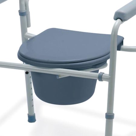 3-in-1 Commode Chair Guardian® Easy Care™ Fixed Arms Steel Frame Back Bar 19 Inch Seat Width 350 lbs. Weight Capacity