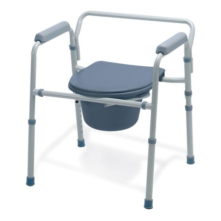 3-in-1 Commode Chair Guardian® Easy Care™ Fixed Arms Steel Frame Back Bar 19 Inch Seat Width 350 lbs. Weight Capacity