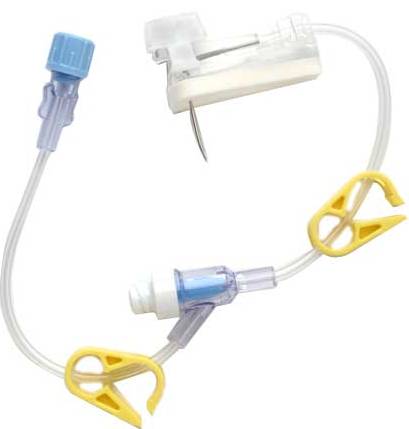 Huber Infusion Set Gripper® Plus 20 Gauge 1-1/4 Inch 8 Inch Tubing Split Septum Y-Site Port