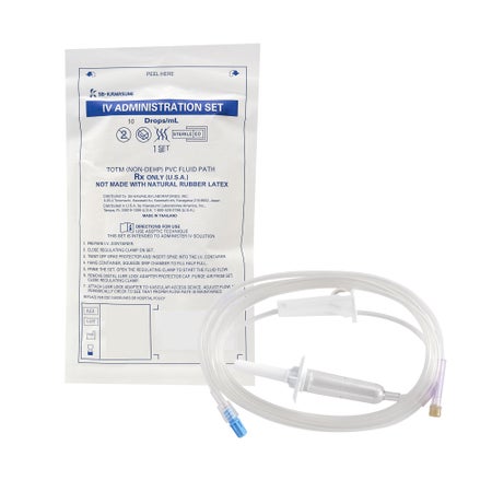Primary IV Administration Set Kawasumi™ Gravity 1 Port 10 Drops / mL Drip Rate Without Filter 84 Inch Tubing Solution Without Flow Regulator