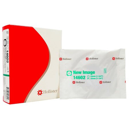 Ostomy Barrier New Image™ Flextend™ Trim to Fit, Extended Wear Adhesive Tape 44 mm Flange Green Code System Hydrocolloid Up to 1-1/4 Inch Opening