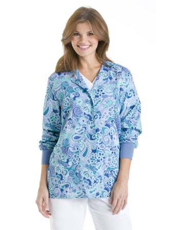 Warm-Up Jacket Galaxy Blue Large Hip Length 65% Polyester / 35% Cotton Reusable