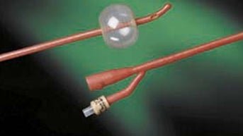 Foley Catheter Bardex® Lubricath® 2-Way Coude Tip 5 cc Balloon 22 Fr. Hydrophilic Polymer Coated Latex