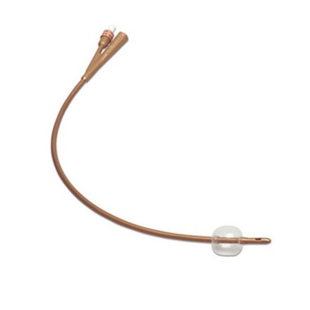Foley Catheter Dover™ IC 2-Way Standard Tip 30 cc Balloon 18 Fr. Silver Hydrogel Coated Silicone