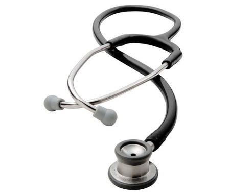Clinician Stethoscope Adscope® 605 Black 1-Tube 22 Inch Tube Double Sided Chestpiece