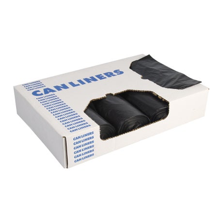 Trash Bag Heritage™ 16 gal. 0.50 mil 24 X 32 Inch Black Medium Duty Star Seal Bottom Flat Pack