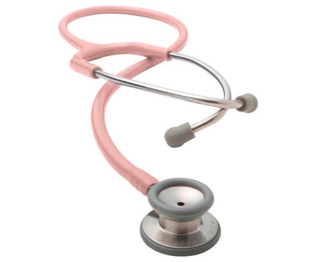 Clinician Stethoscope Adscope® 604 Pink 1-Tube 22 Inch Tube Double Sided Chestpiece
