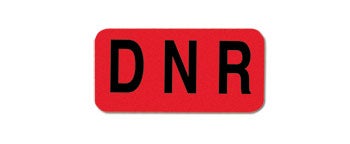 Pre-Printed Label Barkley® Auxiliary Label Red Plastic DNR Black Safety and Instructional 1-1/2 X 3/4 Inch