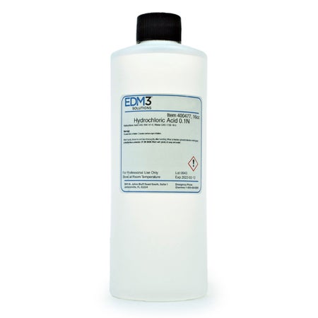Chemistry Reagent Hydrochloric Acid ACS Grade 0.1 N 16 oz.