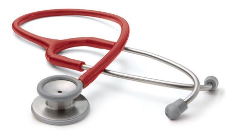 Clinician Stethoscope Adscope® 603 Red 1-Tube 22 Inch Tube Double Sided Chestpiece