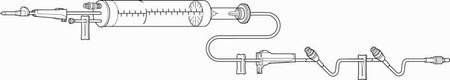 Burette IV Pump Set Clearlink™ Gravity / Pump 3 Ports 60 Drops / mL Drip Rate Without Filter 104 Inch Tubing Solution